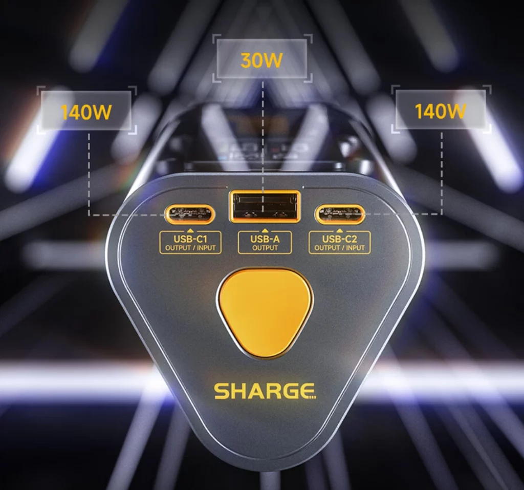 Компания Sharge (экс-Shargeek) выпустила внешний аккумулятор Cyber Prism на 170 Ватт и 24 000 мА/ч. с двусторонней быстрой зарядкой
