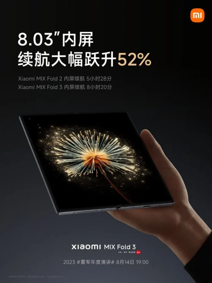 Подробности о дисплее Xiaomi Mix Fold 3 и время автономной работы подтверждены официально