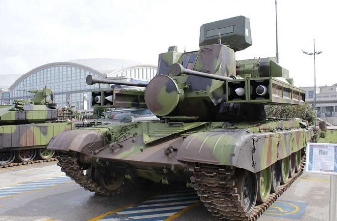 Система ПВО HARPAS на базе танка Т-72 дебютировала на выставке Partner 2023