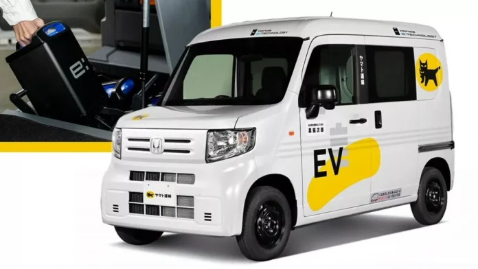 Концепт электрического фургона доставки Honda MEV-Van со съемными батареями