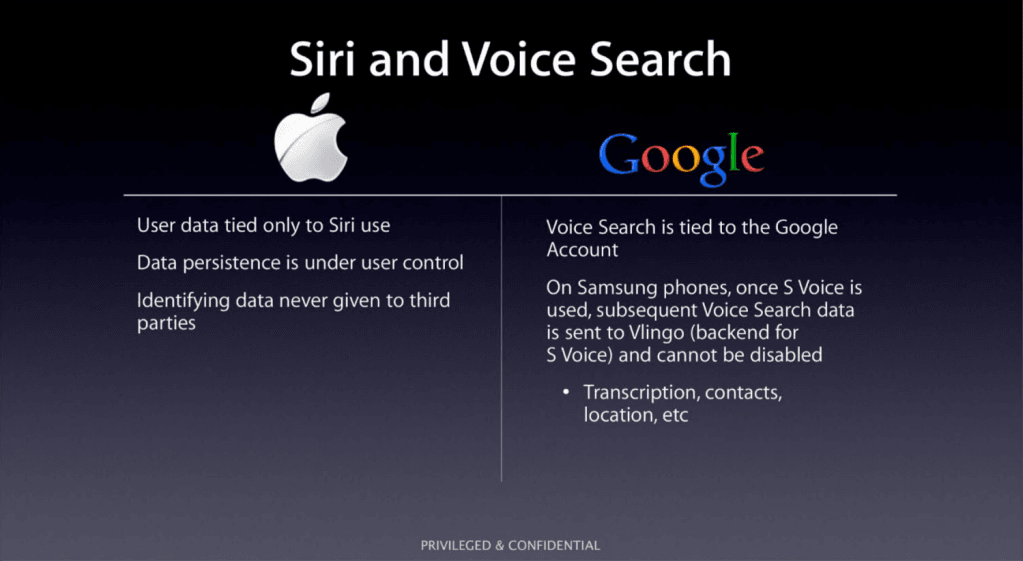Apple в своей презентации обозвала Android "инструментом массовой слежки"