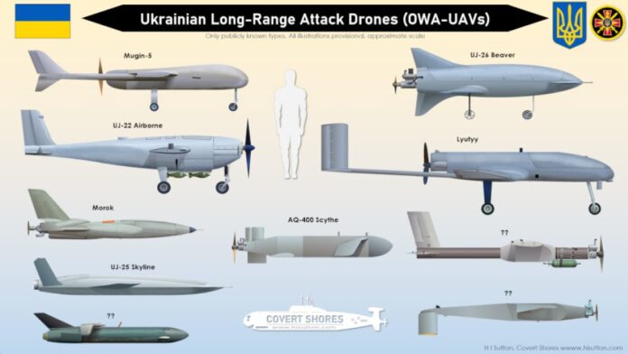 Какие украинские дроны могут бить на сотни километров в глубину России