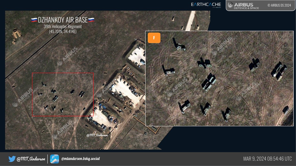 Супутникові знімки аеродрому " Джанкой": Мі-28, Ка-52, Су-25 і фальшиві цілі