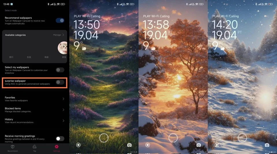 Xiaomi розповіла про принцип роботи нового інструменту Surprise Wallpapers
