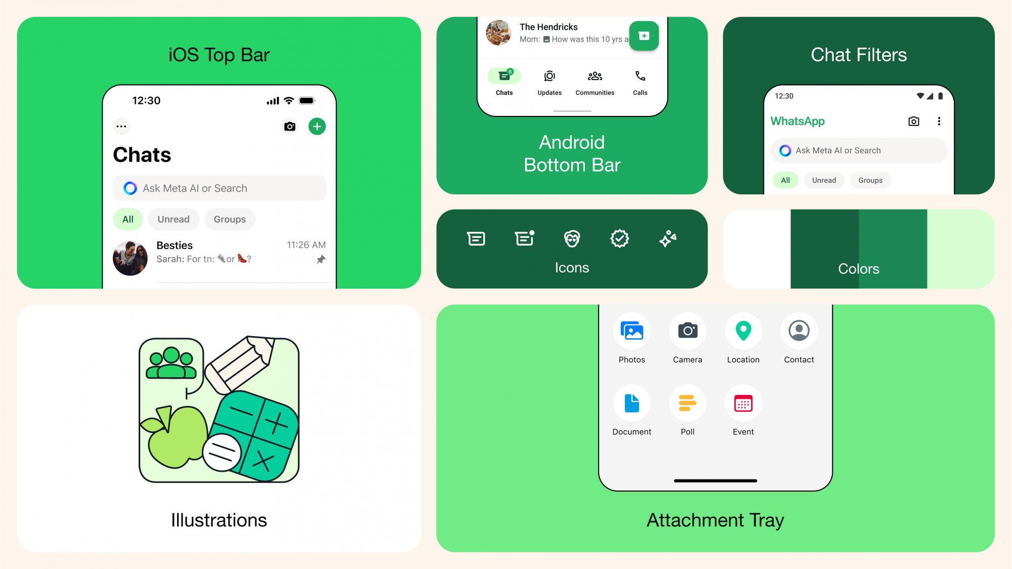 Команда WhatsApp показала обновленный дизайн мессенджера для Android и iOS