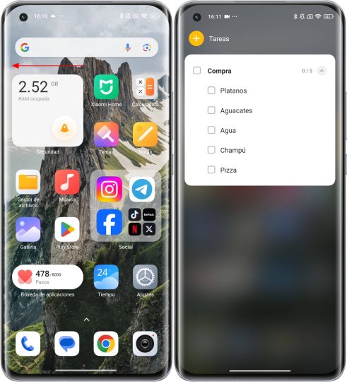Как добавить список покупок и перечень запланированных дел на главный экран устройств экосистемы Xiaomi