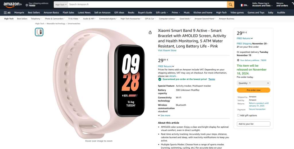 Xiaomi Smart Band 9 Active