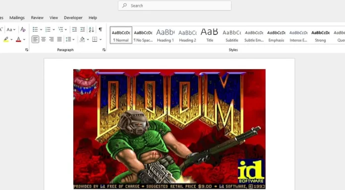 DOOM запустили в текстовому редакторі Microsoft Word