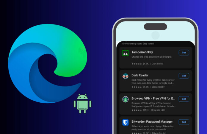 Microsoft Edge для Android-смартфонів отримає підтримку розширень
