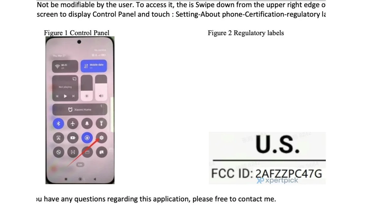 Живе фото Poco F7 на FCC