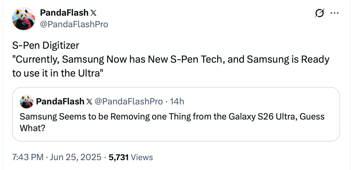 Інформація про Galaxy S26 Ultra